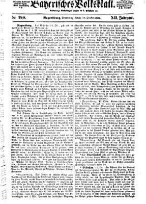 Bayerisches Volksblatt (Regensburger Morgenblatt) Donnerstag 18. Oktober 1860