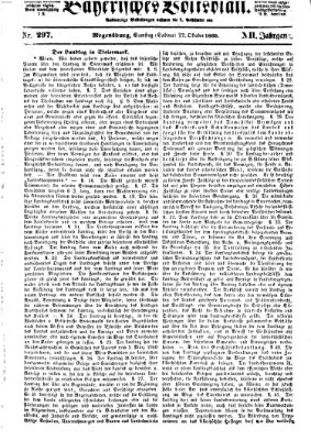 Bayerisches Volksblatt (Regensburger Morgenblatt) Samstag 27. Oktober 1860