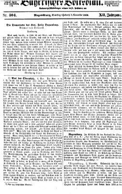 Bayerisches Volksblatt (Regensburger Morgenblatt) Samstag 3. November 1860