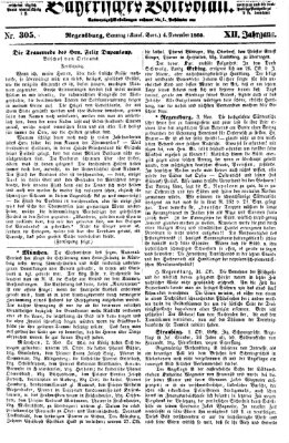 Bayerisches Volksblatt (Regensburger Morgenblatt) Sonntag 4. November 1860