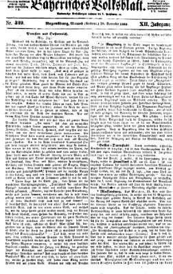 Bayerisches Volksblatt (Regensburger Morgenblatt) Mittwoch 28. November 1860