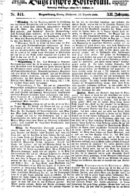 Bayerisches Volksblatt (Regensburger Morgenblatt) Montag 10. Dezember 1860