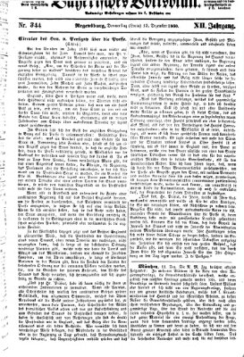 Bayerisches Volksblatt (Regensburger Morgenblatt) Donnerstag 13. Dezember 1860