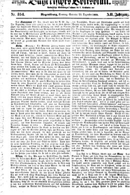 Bayerisches Volksblatt (Regensburger Morgenblatt) Sonntag 23. Dezember 1860