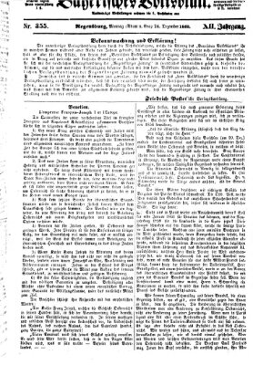 Bayerisches Volksblatt (Regensburger Morgenblatt) Montag 24. Dezember 1860