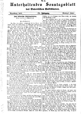 Bayerisches Volksblatt (Regensburger Morgenblatt) Sonntag 8. Januar 1860