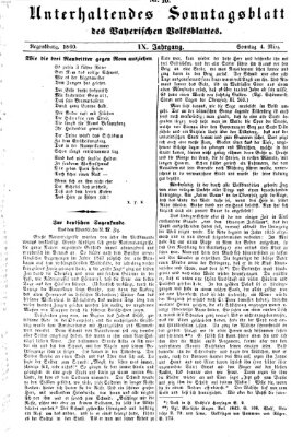 Bayerisches Volksblatt (Regensburger Morgenblatt) Sonntag 4. März 1860