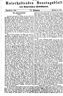 Bayerisches Volksblatt (Regensburger Morgenblatt) Sonntag 11. März 1860