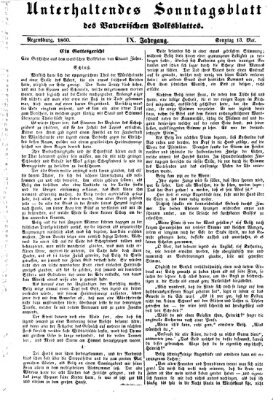 Bayerisches Volksblatt (Regensburger Morgenblatt) Sonntag 13. Mai 1860