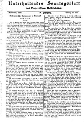 Bayerisches Volksblatt (Regensburger Morgenblatt) Sonntag 27. Mai 1860