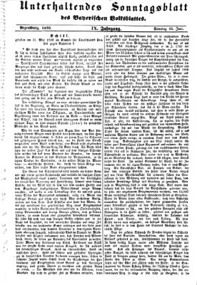 Bayerisches Volksblatt (Regensburger Morgenblatt) Sonntag 10. Juni 1860