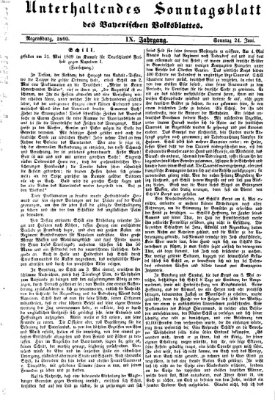 Bayerisches Volksblatt (Regensburger Morgenblatt) Sonntag 24. Juni 1860