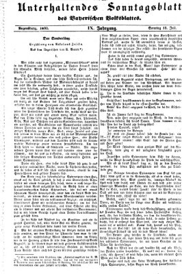 Bayerisches Volksblatt (Regensburger Morgenblatt) Sonntag 15. Juli 1860