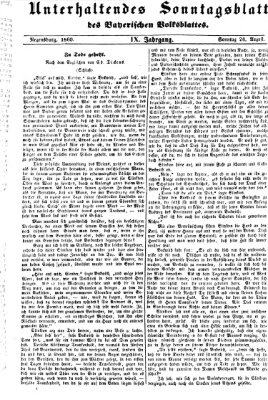 Bayerisches Volksblatt (Regensburger Morgenblatt) Sonntag 26. August 1860