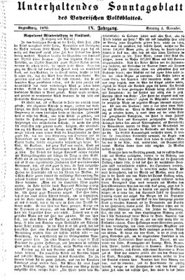 Bayerisches Volksblatt (Regensburger Morgenblatt) Sonntag 4. November 1860