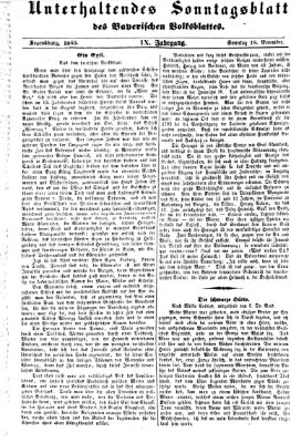 Bayerisches Volksblatt (Regensburger Morgenblatt) Sonntag 18. November 1860