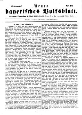 Neues bayerisches Volksblatt Donnerstag 2. April 1863