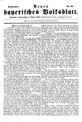 Neues bayerisches Volksblatt Donnerstag 9. April 1863