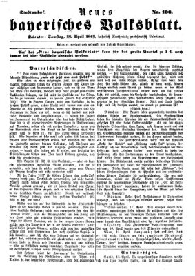 Neues bayerisches Volksblatt Freitag 17. April 1863