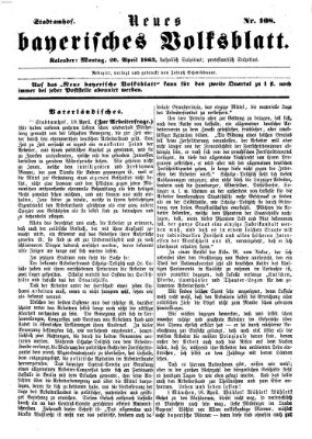 Neues bayerisches Volksblatt Montag 20. April 1863