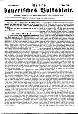 Neues bayerisches Volksblatt Sonntag 26. April 1863