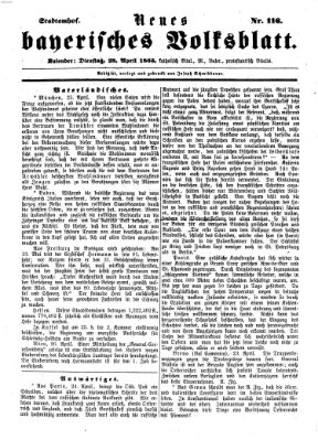 Neues bayerisches Volksblatt Dienstag 28. April 1863