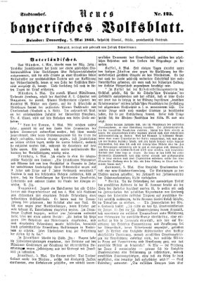 Neues bayerisches Volksblatt Donnerstag 7. Mai 1863