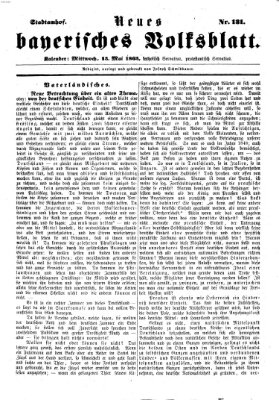 Neues bayerisches Volksblatt Mittwoch 13. Mai 1863