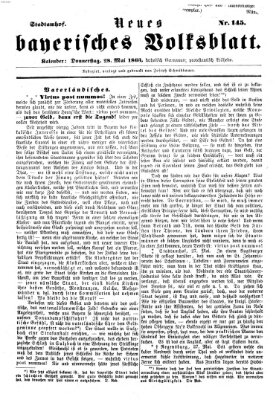 Neues bayerisches Volksblatt Donnerstag 28. Mai 1863