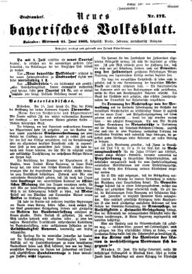 Neues bayerisches Volksblatt Donnerstag 25. Juni 1863