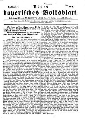 Neues bayerisches Volksblatt Montag 13. Juli 1863