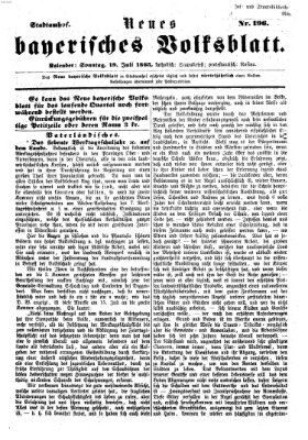 Neues bayerisches Volksblatt Sonntag 19. Juli 1863