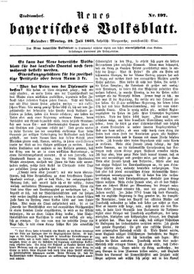 Neues bayerisches Volksblatt Montag 20. Juli 1863