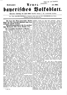 Neues bayerisches Volksblatt Freitag 24. Juli 1863