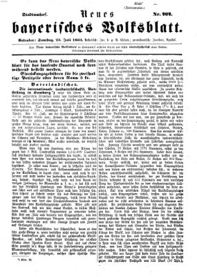 Neues bayerisches Volksblatt Samstag 25. Juli 1863