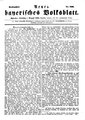 Neues bayerisches Volksblatt Samstag 1. August 1863