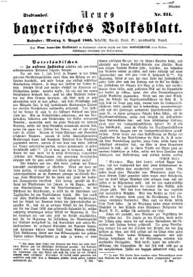 Neues bayerisches Volksblatt Montag 3. August 1863