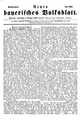 Neues bayerisches Volksblatt Dienstag 4. August 1863