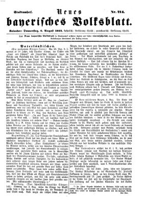 Neues bayerisches Volksblatt Donnerstag 6. August 1863