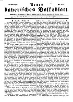 Neues bayerisches Volksblatt Sonntag 9. August 1863