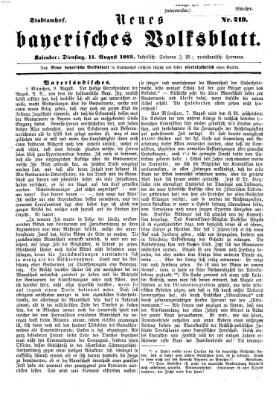 Neues bayerisches Volksblatt Dienstag 11. August 1863