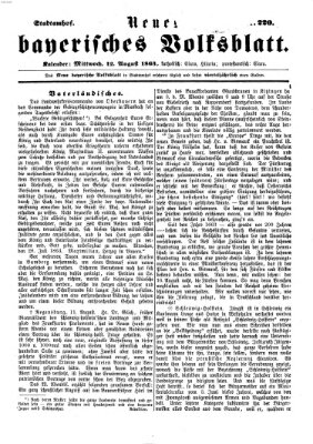 Neues bayerisches Volksblatt Mittwoch 12. August 1863