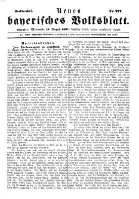 Neues bayerisches Volksblatt Mittwoch 19. August 1863