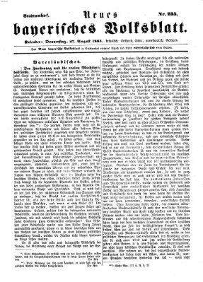 Neues bayerisches Volksblatt Donnerstag 27. August 1863