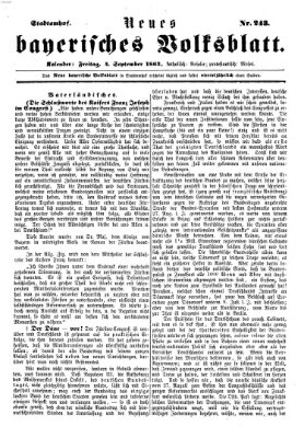 Neues bayerisches Volksblatt Freitag 4. September 1863