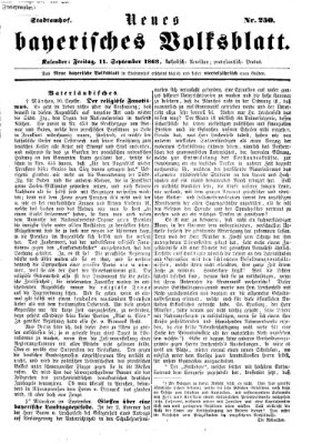 Neues bayerisches Volksblatt Freitag 11. September 1863