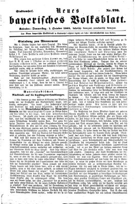 Neues bayerisches Volksblatt Donnerstag 1. Oktober 1863