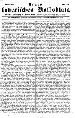 Neues bayerisches Volksblatt Donnerstag 8. Oktober 1863