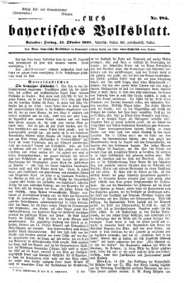 Neues bayerisches Volksblatt Freitag 16. Oktober 1863