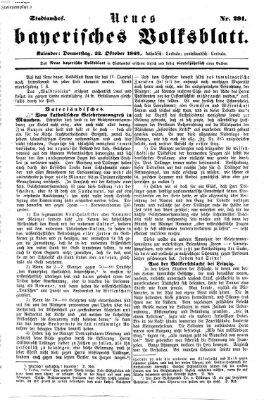 Neues bayerisches Volksblatt Donnerstag 22. Oktober 1863